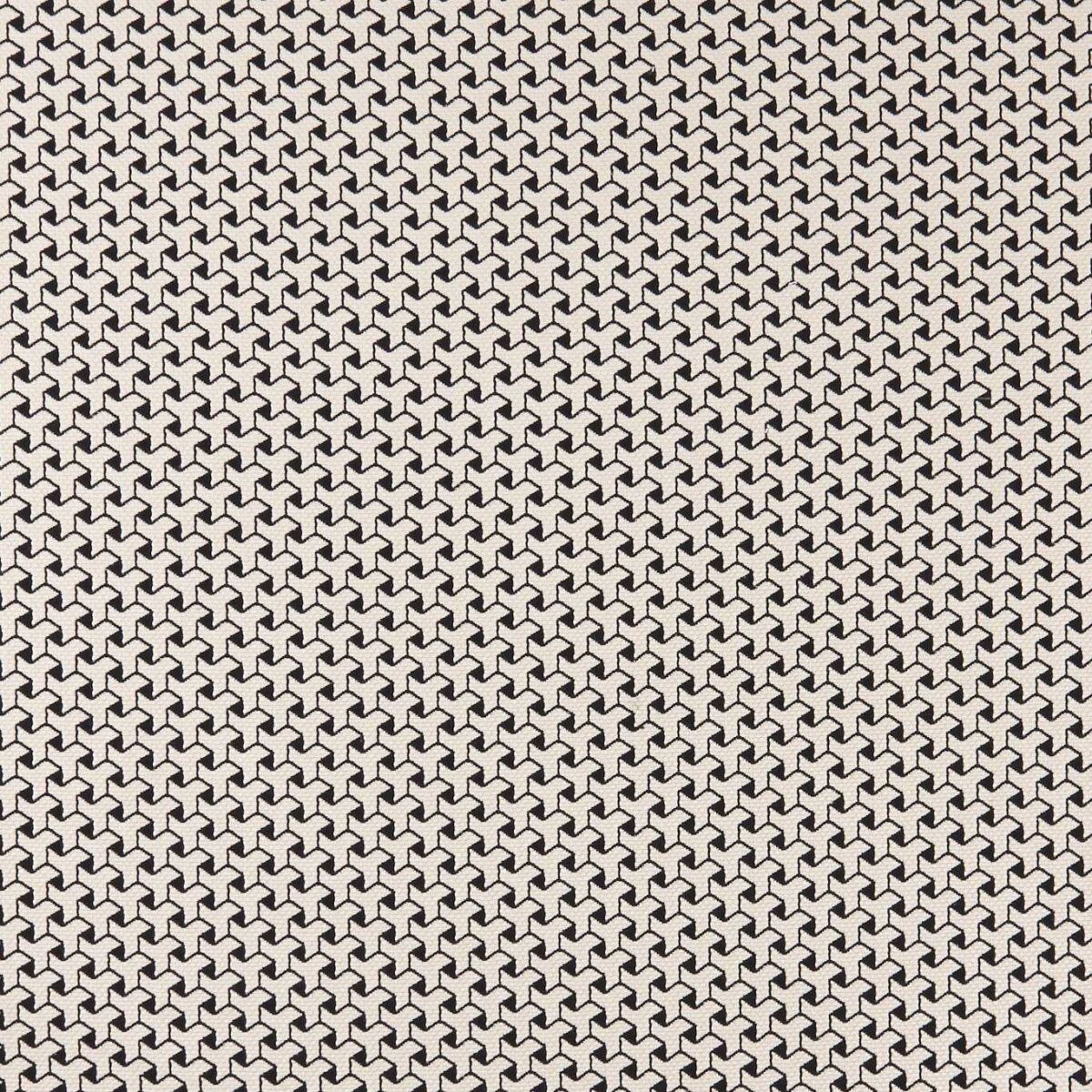 Albi Fabric - Noir by black-grey geometric woven fabric from Clarke & Clarke