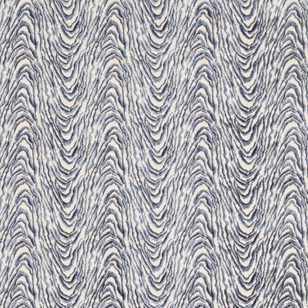 blue contemporary velvet-chenille fabric from Clarke & Clarke