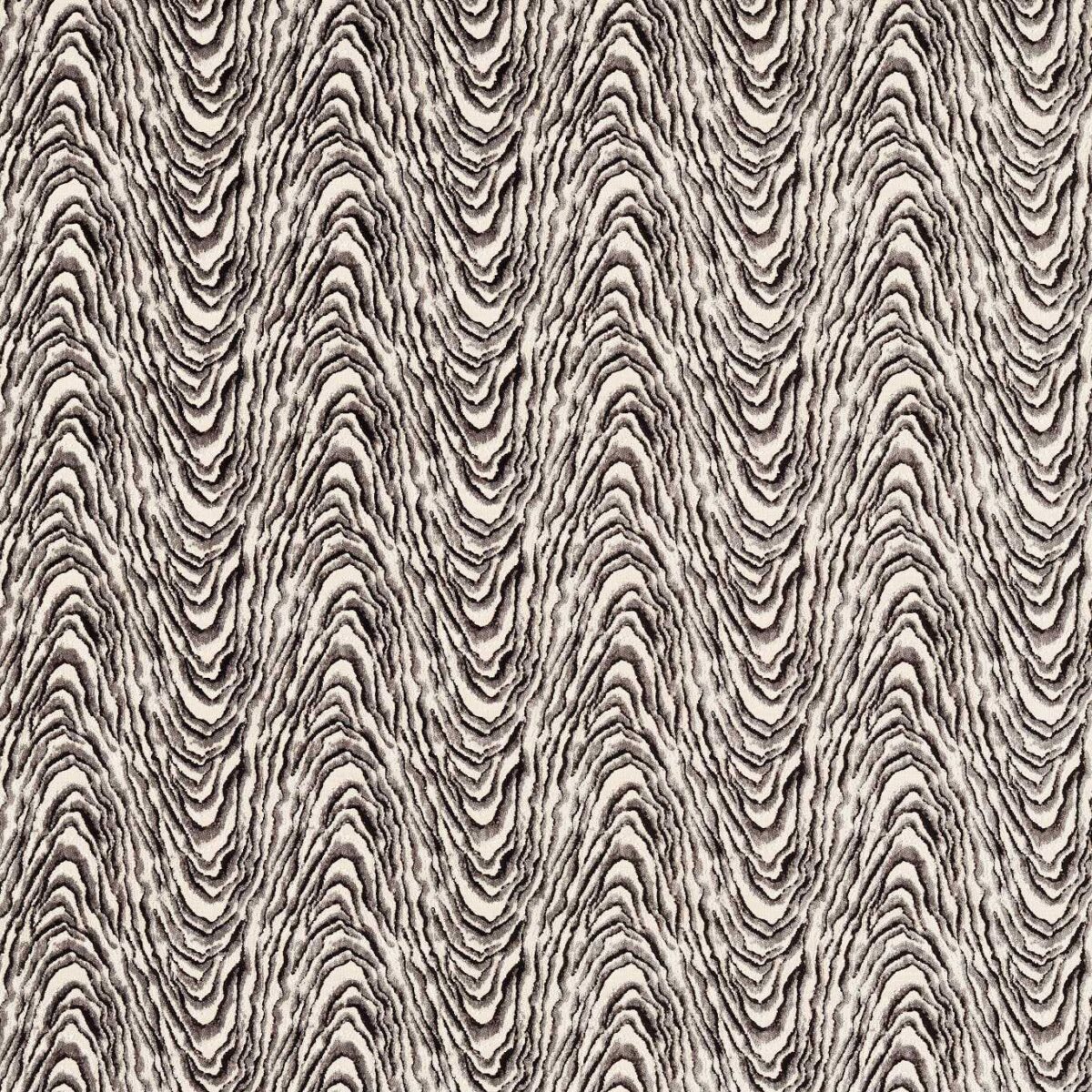 Delvoye Velvet Fabric - Noir by black-grey contemporary velvet-chenille fabric from Clarke & Clarke