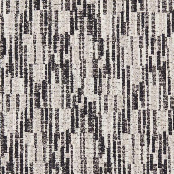 Juno Jacquard Fabric - Noir by black-grey contemporary jacquard fabric from Clarke & Clarke