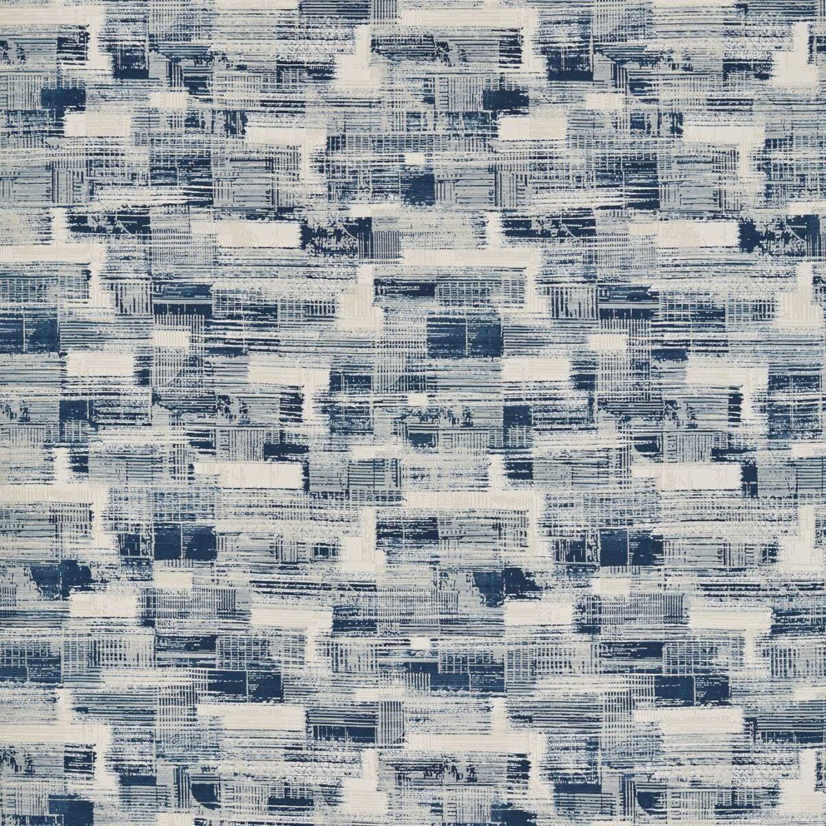 Kazimir Jacquard Fabric - Ink by blue contemporary jacquard fabric from Clarke & Clarke