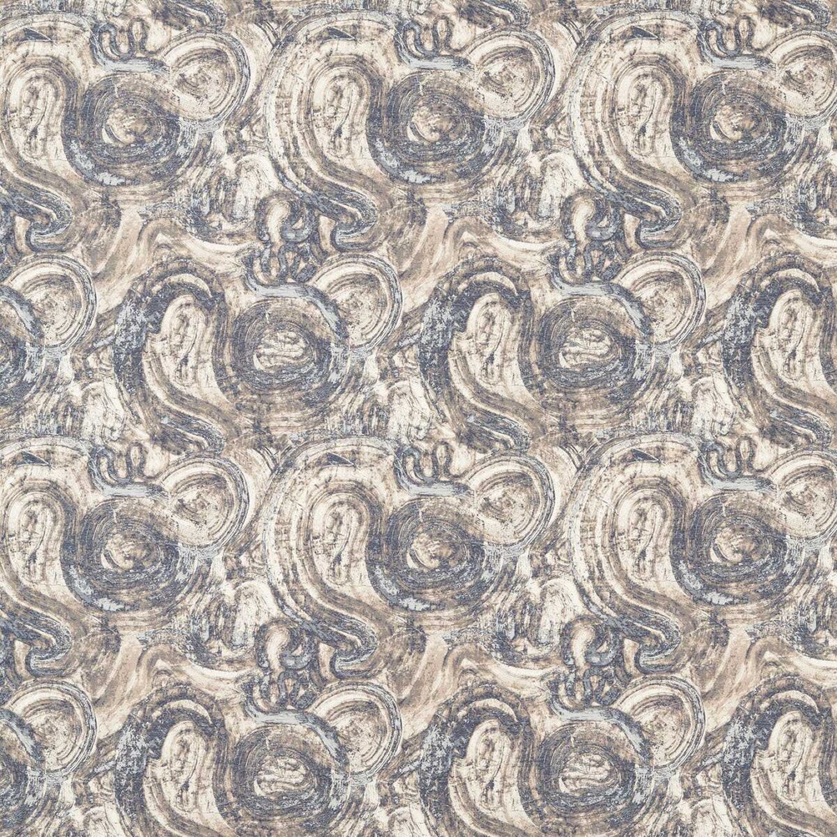 Hatoum Jacquard Fabric - Ink by blue contemporary jacquard fabric from Clarke & Clarke