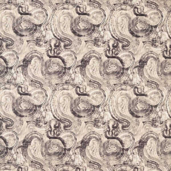Hatoum Jacquard Fabric - Noir by brown contemporary jacquard fabric from Clarke & Clarke