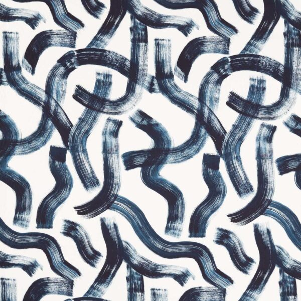 Malevich Fabric - Ink by blue contemporary cotton fabric from Clarke & Clarke