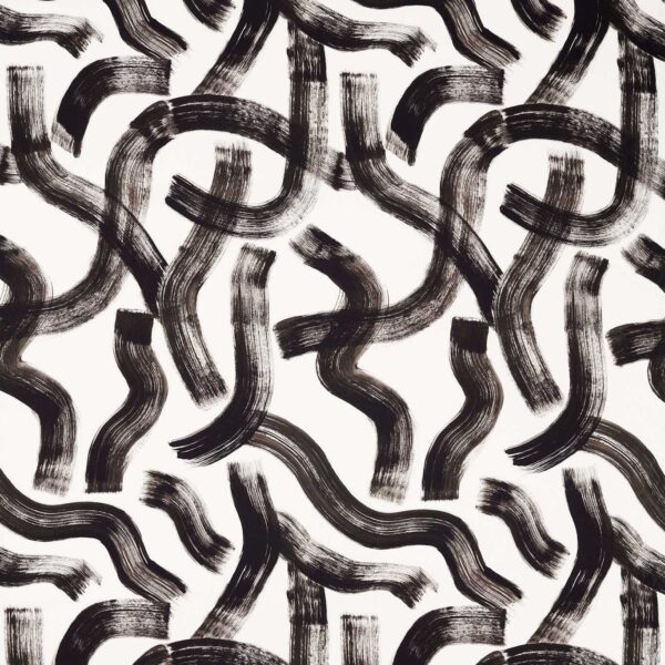 Malevich Fabric - Noir by black-grey contemporary cotton fabric from Clarke & Clarke