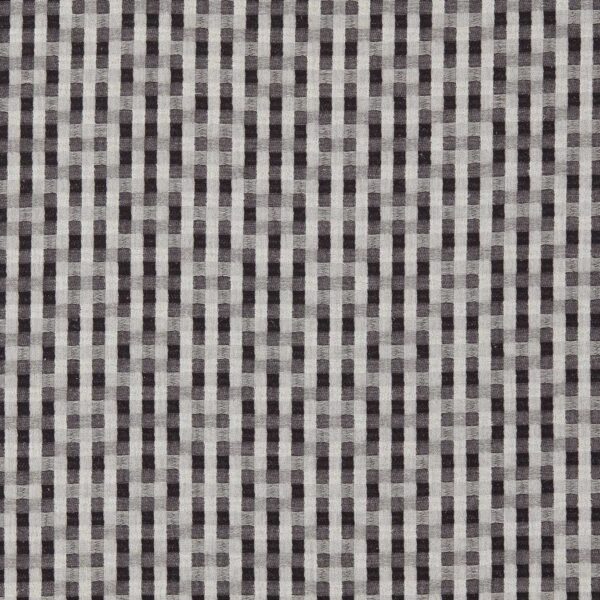 Neshat Jacquard Fabric - Noir by black-grey contemporary jacquard fabric from Clarke & Clarke