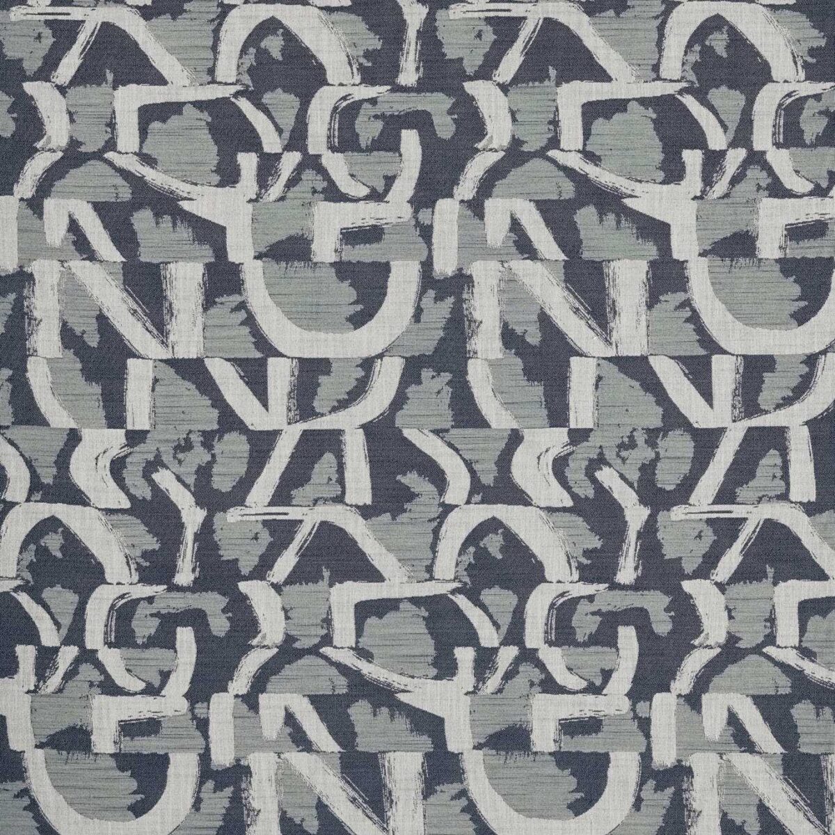 Piero Jacquard Fabric - Ink by blue contemporary jacquard fabric from Clarke & Clarke