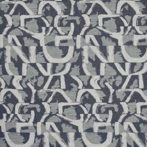 blue contemporary jacquard fabric from Clarke & Clarke