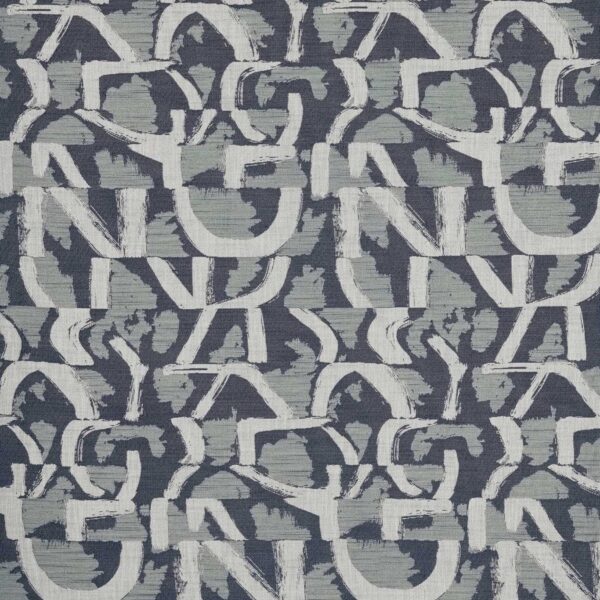Piero Jacquard Fabric - Ink by blue contemporary jacquard fabric from Clarke & Clarke