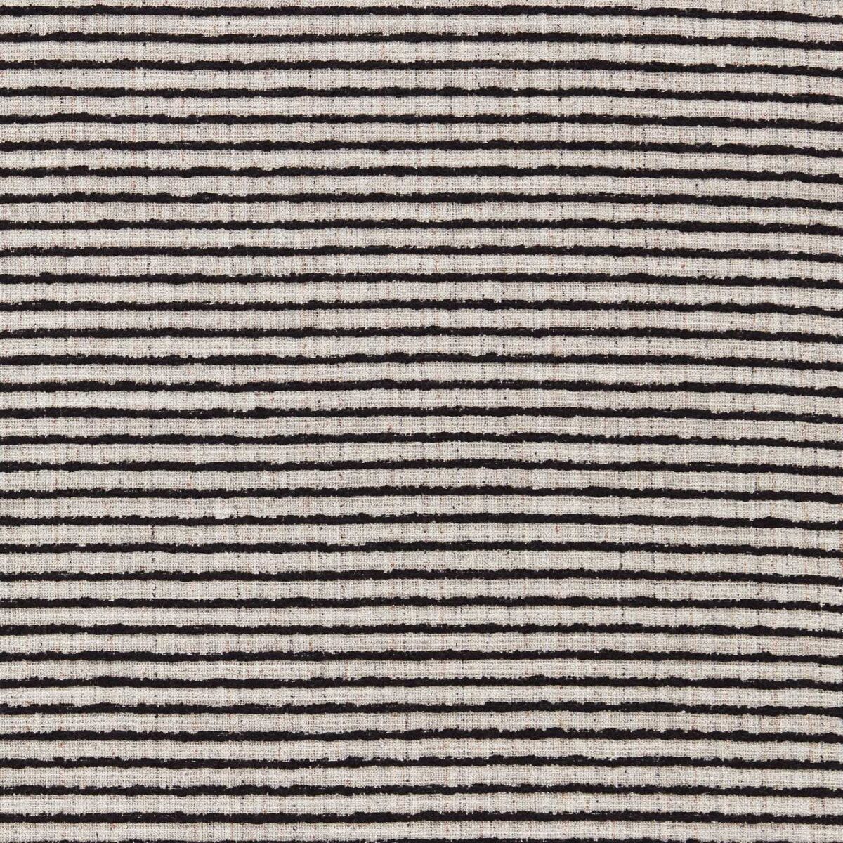 Taryn Jacquard Fabric - Noir by black-grey striped velvet-chenille fabric from Clarke & Clarke