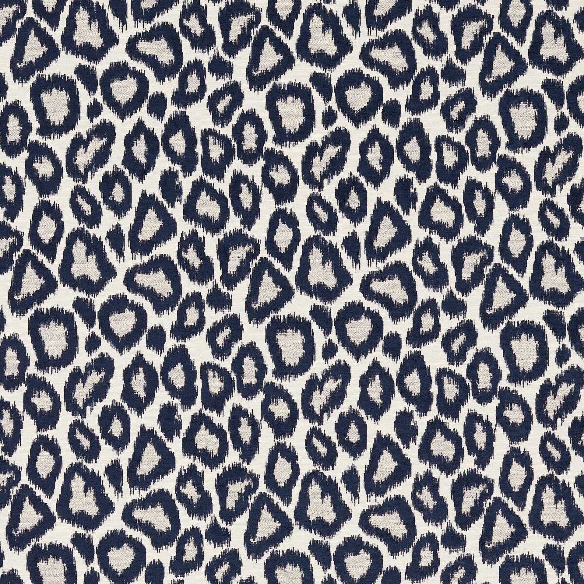 blue spotted velvet-chenille fabric from Clarke & Clarke