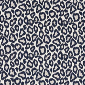 blue spotted velvet-chenille fabric from Clarke & Clarke