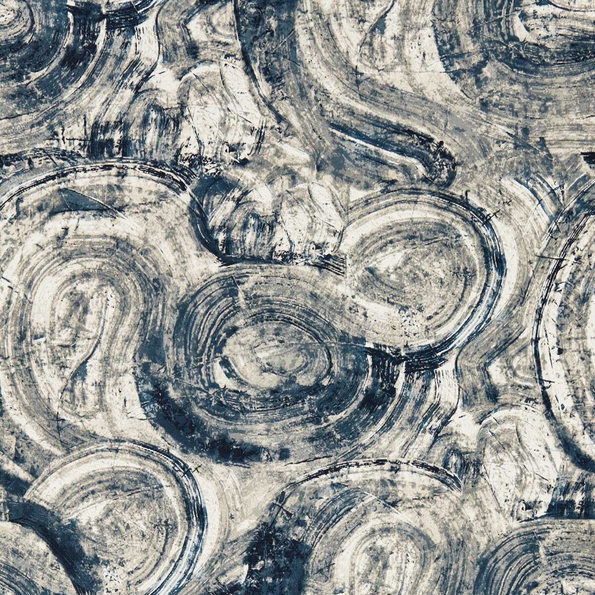 Hatoum Wallpaper - Ink by blue contemporary wallpaper from clarke & clarke