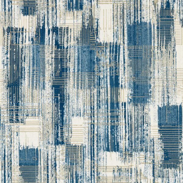 Kazimir Wallpaper - Ink by blue contemporary wallpaper from clarke & clarke