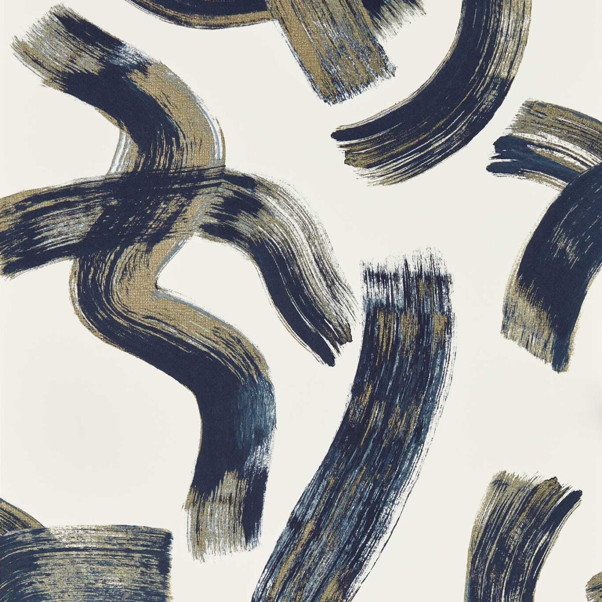 Malevich Wallpaper - Ink by blue contemporary wallpaper from clarke & clarke