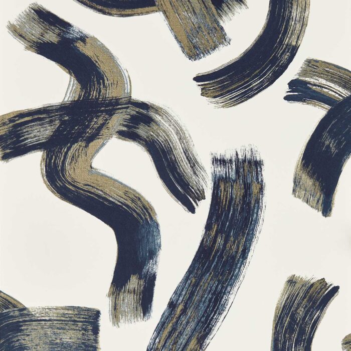 Malevich Wallpaper - Ink fabric swatch W0227/02