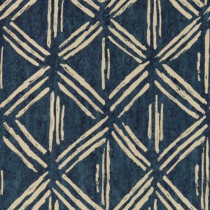 blue geometric wallpaper from clarke & clarke