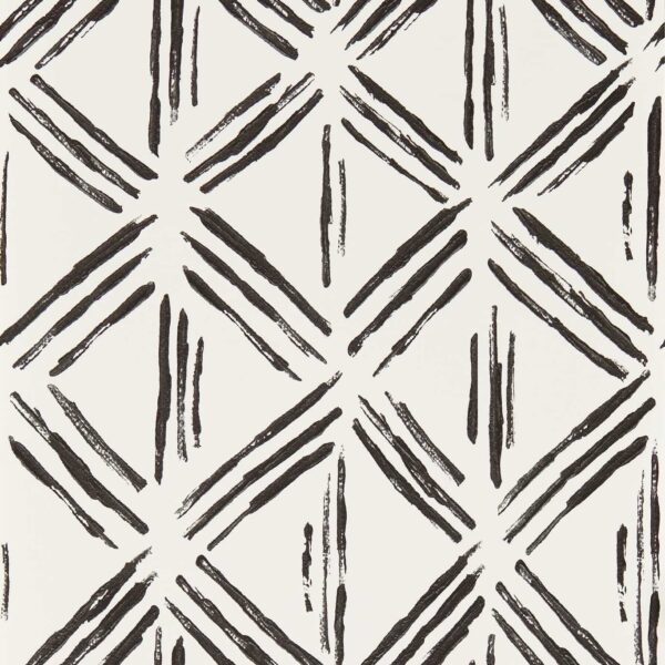 black-grey geometric wallpaper from clarke & clarke