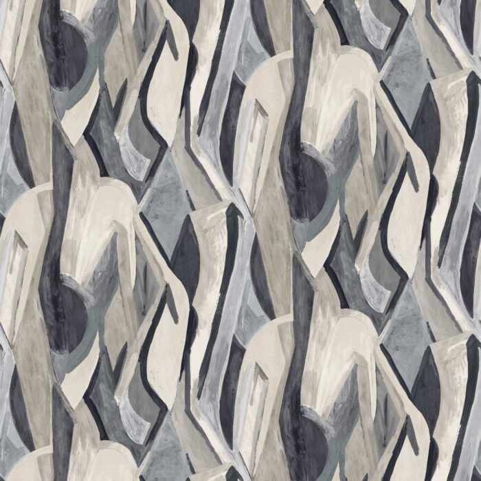 Dynamic Wallpaper - Noir Banner fabric swatch W0231/02