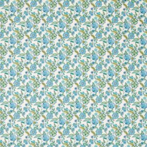 blue botanical cotton fabric from Studio G