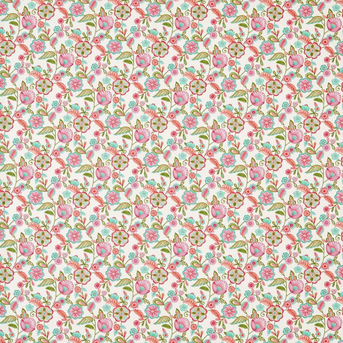 pink botanical cotton fabric from Studio G