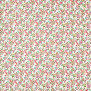 pink botanical cotton fabric from Studio G
