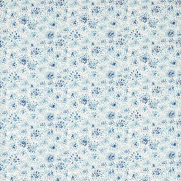 Cara Fabric - Cobalt by blue botanical cotton fabric from Studio G