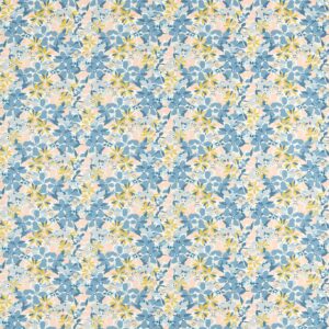 blue botanical cotton fabric from Studio G
