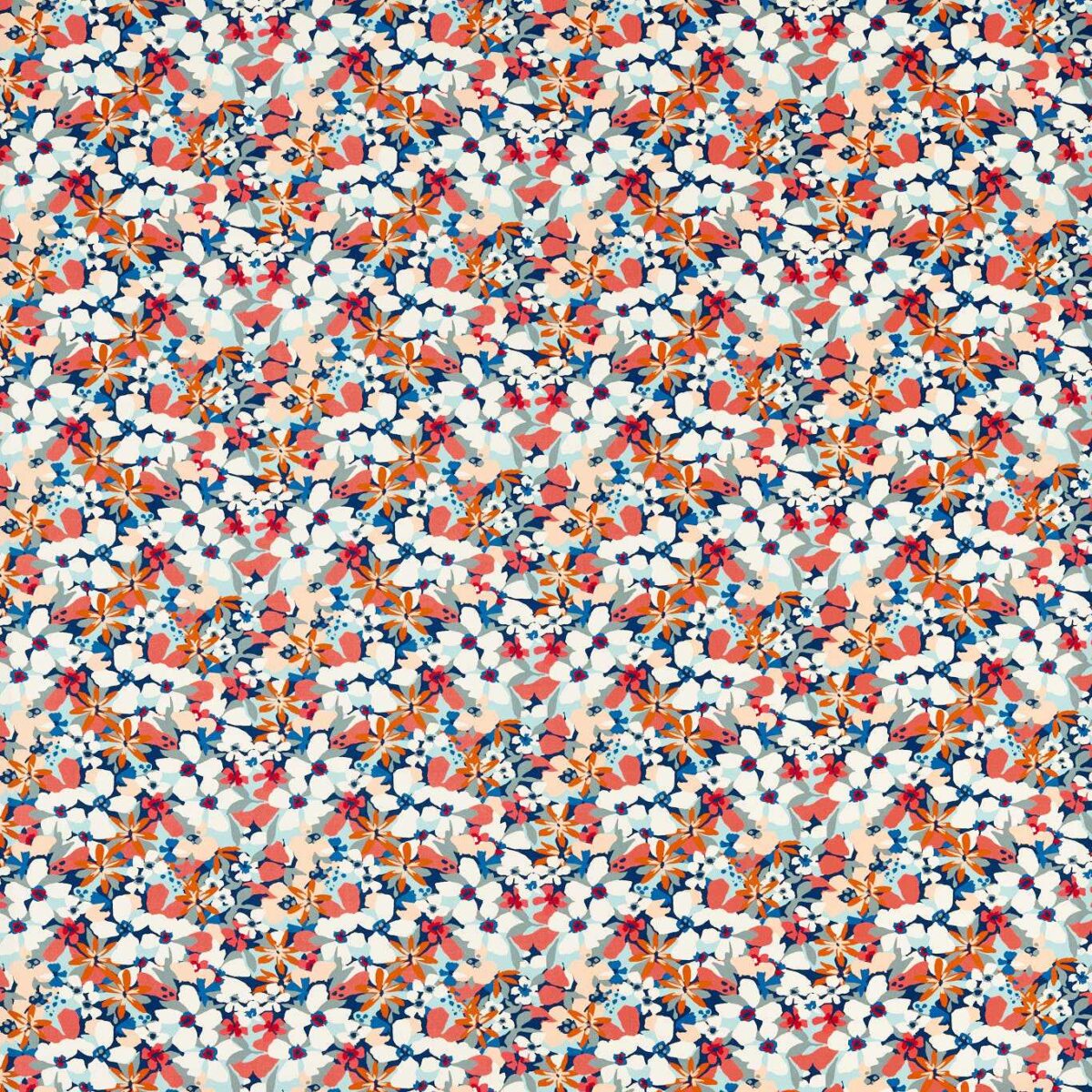 blue botanical cotton fabric from Studio G