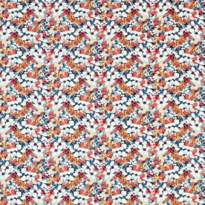 blue botanical cotton fabric from Studio G