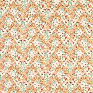 orange botanical cotton fabric from Studio G