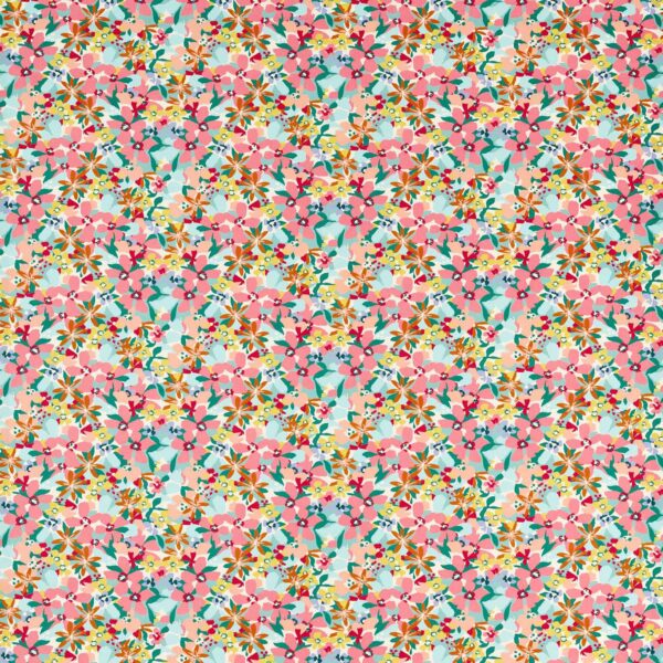 pink botanical cotton fabric from Studio G