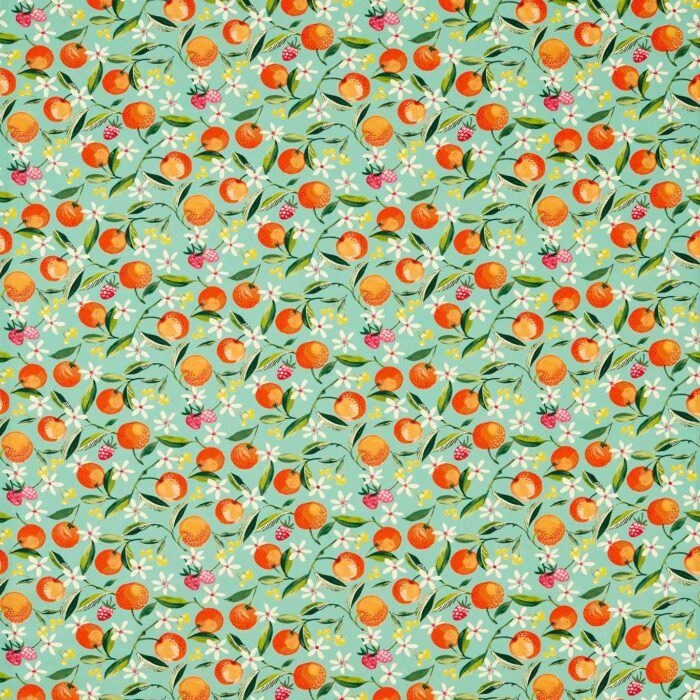 Orange Blossom Fabric - Jade swatch