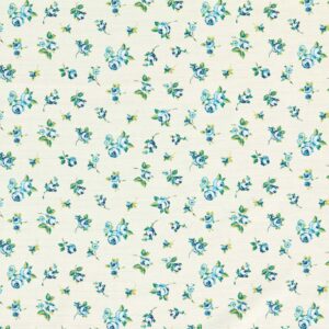 blue botanical cotton fabric from Studio G