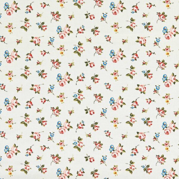 Rosebud Fabric - Spice by orange botanical cotton fabric from Studio G
