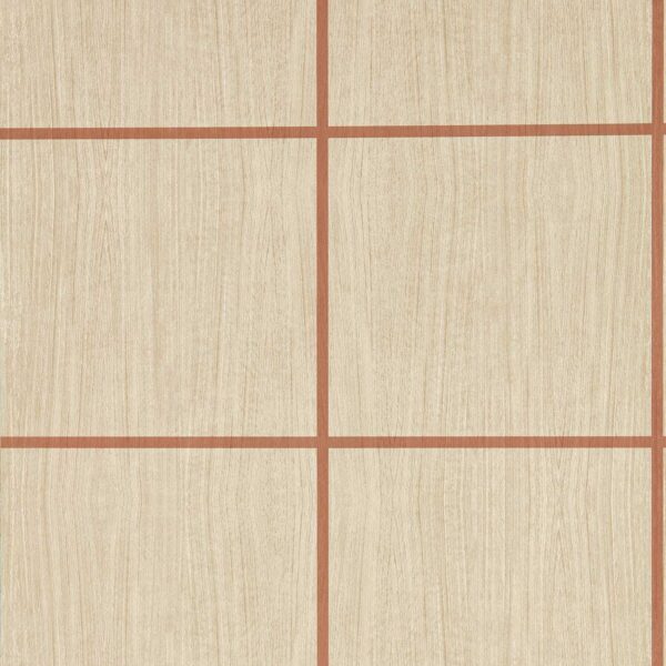 Wood Blocks Wallpaper - Oak / Terracotta Gloss by Wood Blocks Wallpaper - Oak / Terracotta Gloss from