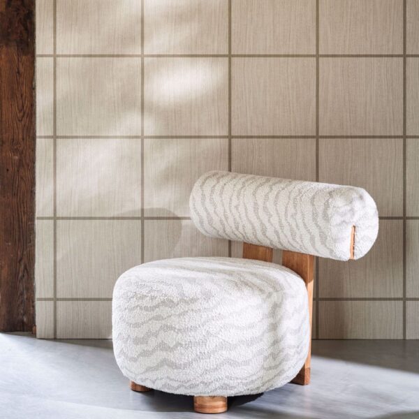 Wood Blocks Wallpaper - Walnut / Gloss by Wood Blocks Wallpaper - Walnut / Gloss from