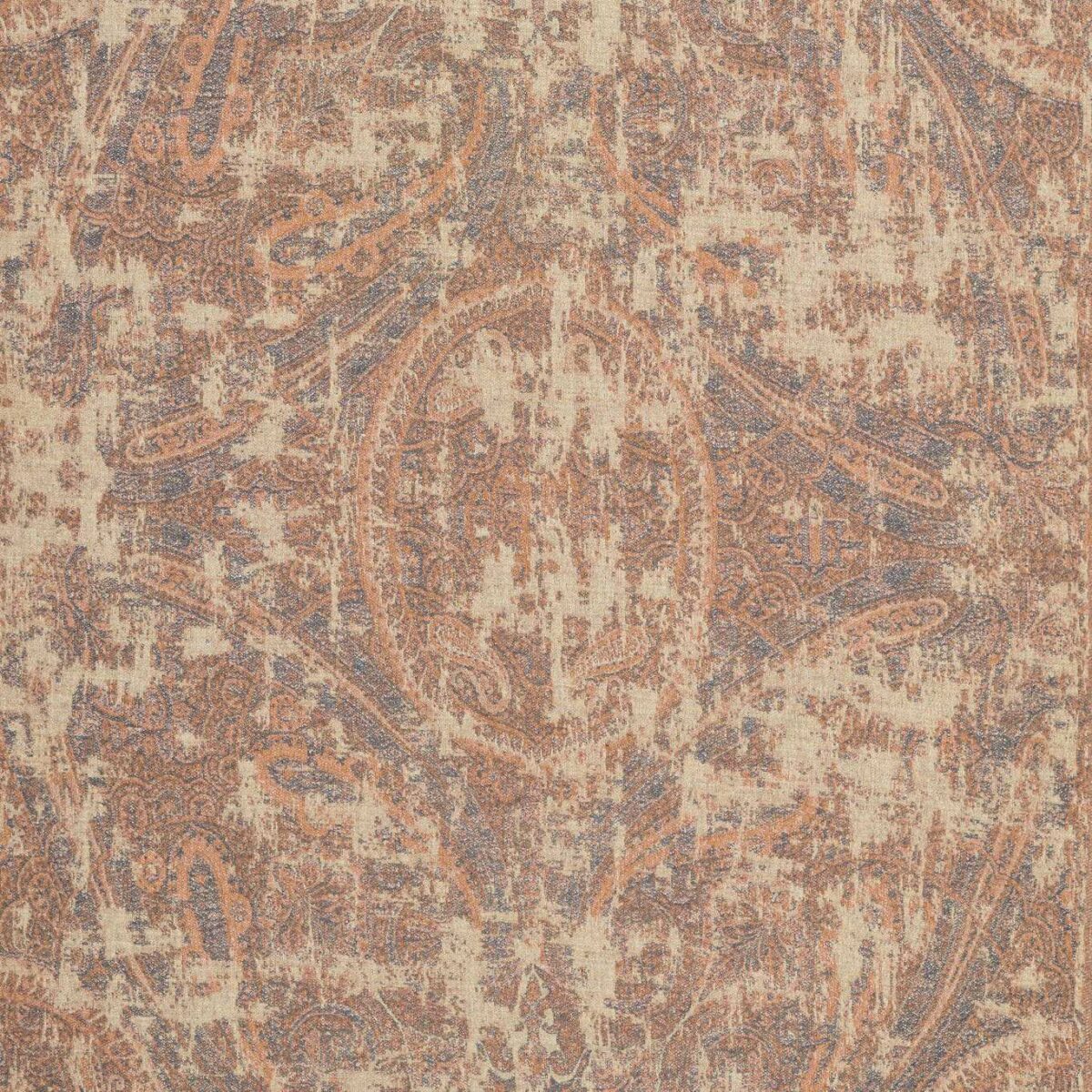 Elswick Paisley Fabric - Sandstone by brown traditional cotton fabric from Zoffany