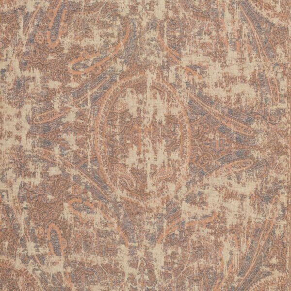 Elswick Paisley Fabric - Sandstone by brown traditional cotton fabric from Zoffany