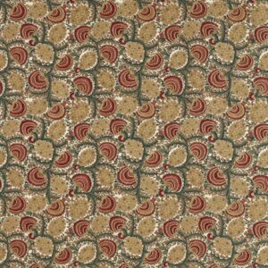 brown botanical embroideried fabric from Zoffany