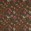 brown botanical cotton fabric from Zoffany