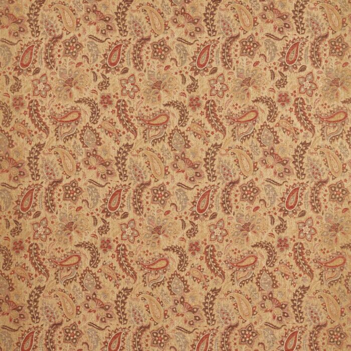 Caserta Paisley Fabric - Antique Gold swatch