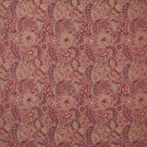 red traditional linen fabric from Zoffany
