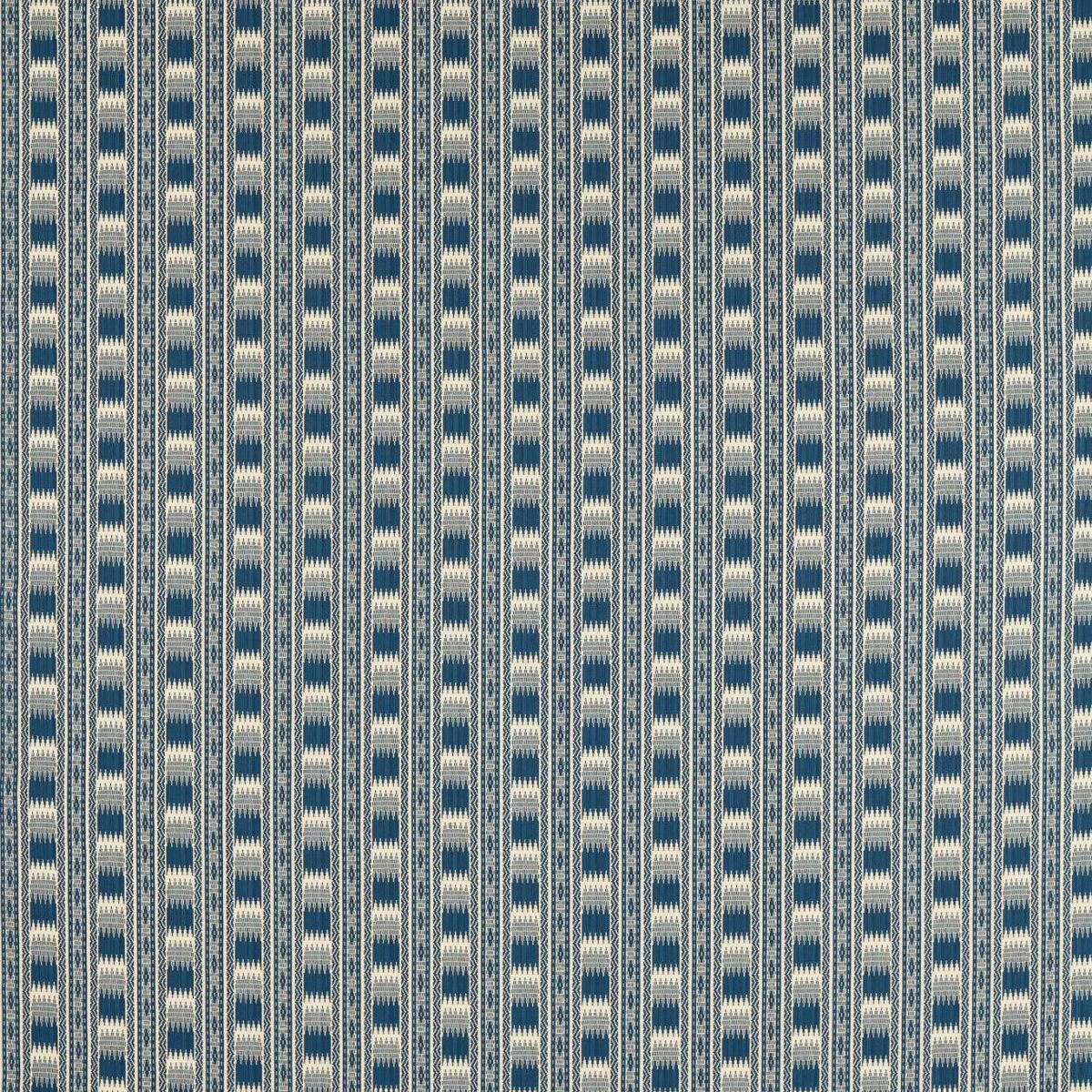 blue striped cotton fabric from Zoffany