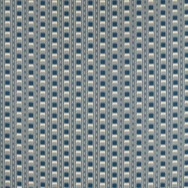 blue striped cotton fabric from Zoffany