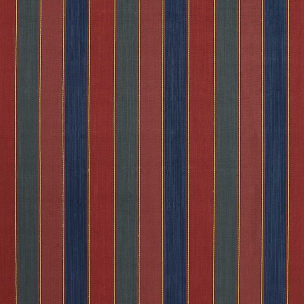 Anatolian Stripe Fabric - Madder / Indigo by blue striped cotton fabric from Zoffany