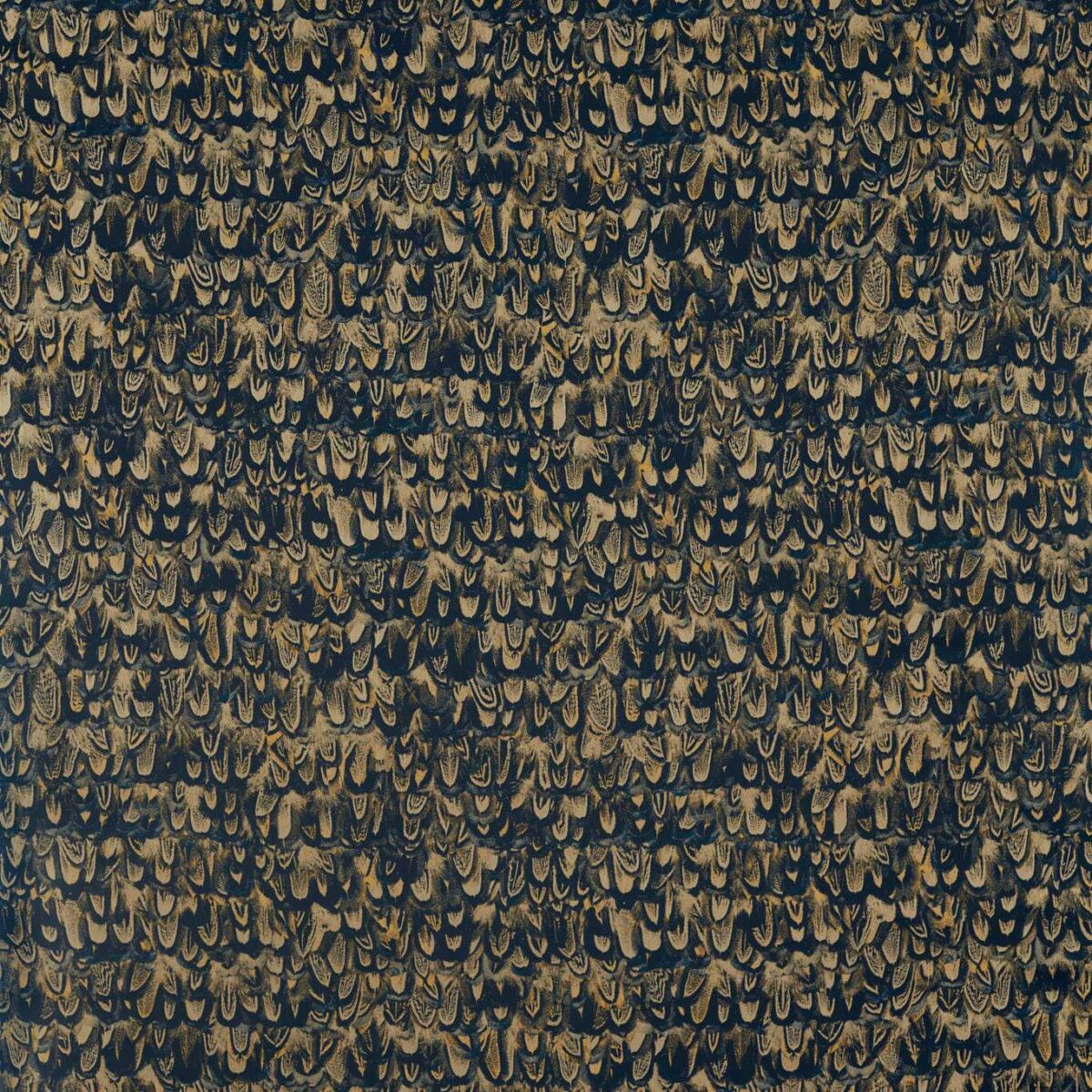 Icarus Fabric - Tigers Eye / Ink by blue animal jacquard fabric from Zoffany