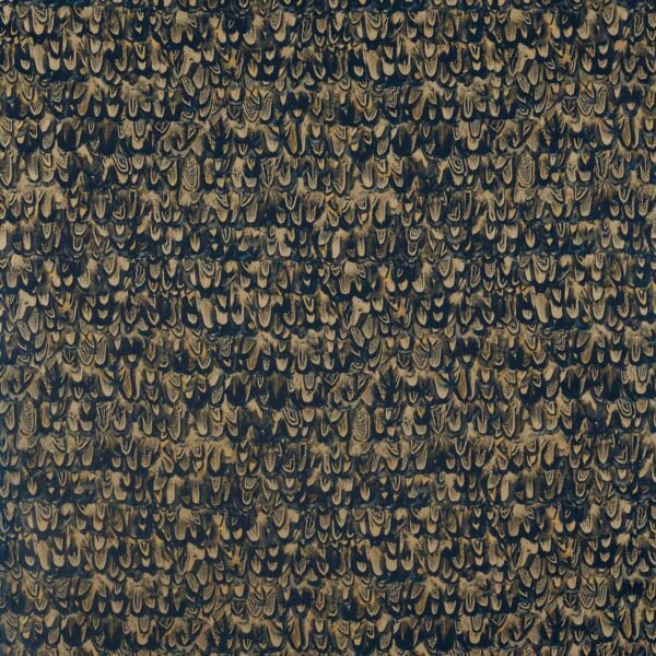 Icarus Fabric - Tigers Eye / Ink by blue animal jacquard fabric from Zoffany