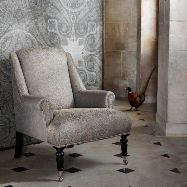 Elswick Paisley Fabric - Sandstone by Elswick Paisley Fabric - Sandstone from