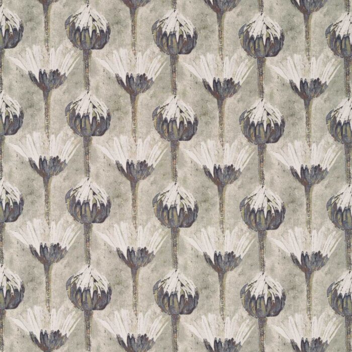 Marketa Fabric - Blue Umber swatch